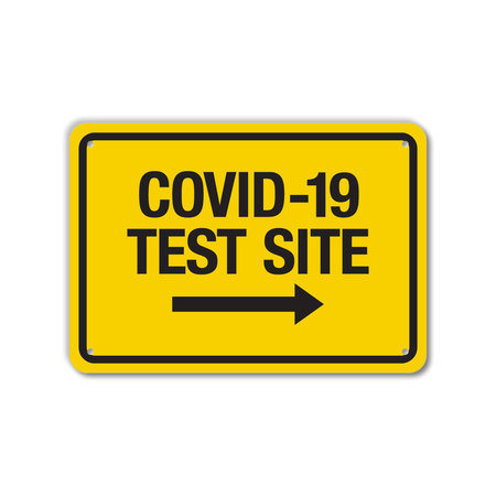LYLE COVID Plastic Sign, Covid-19 Test, 14x10, LCUV-0034-NP_14x10 LCUV-0034-NP_14x10